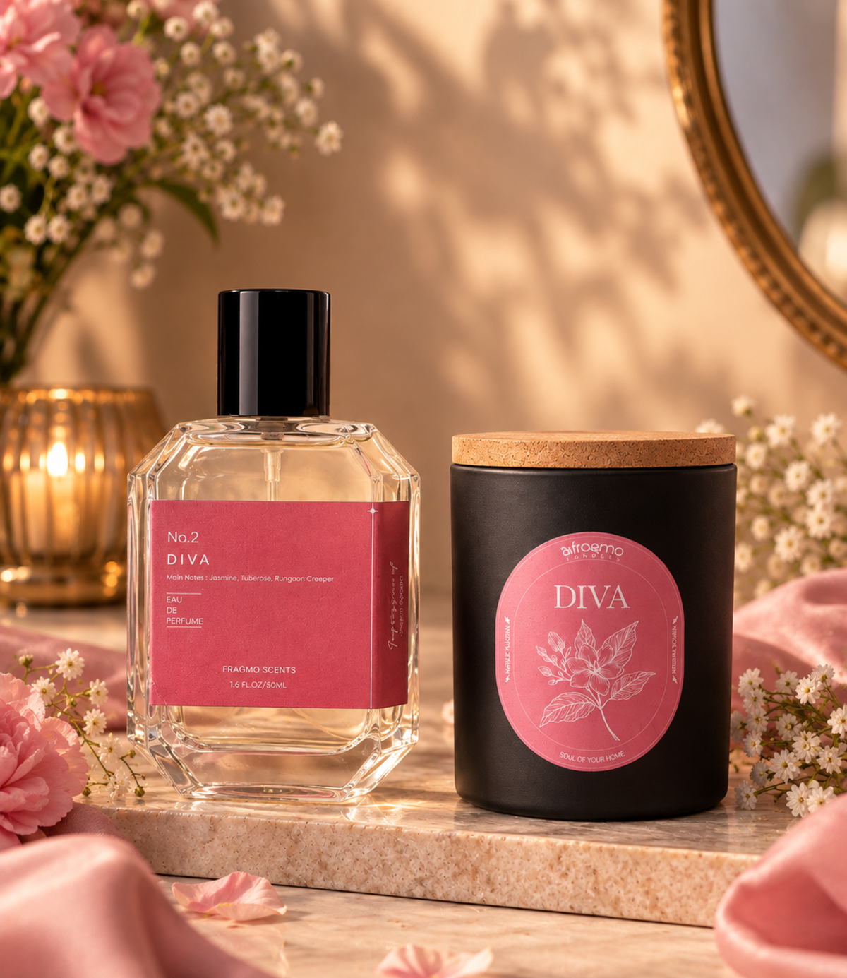 Diva Perfume & Scented Candle Bundle